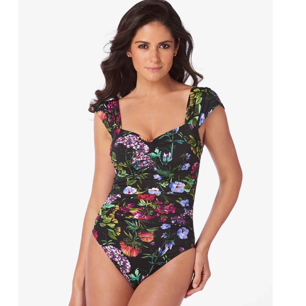 Magic Suit by Miraclesuit Natalie One Piece Swimsuit Modern Romance 16 NWT